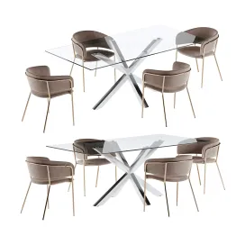 La forma table arya konnie chair dining
